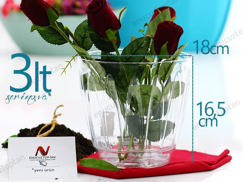 Serinova OR03 Orkide Şeffaf Saksı 3 Litre | ID1351