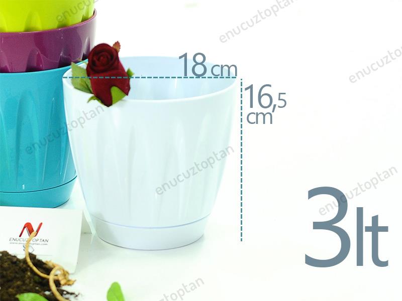 Serinova P003 Papatya Saksı 3 Litre | ID1354