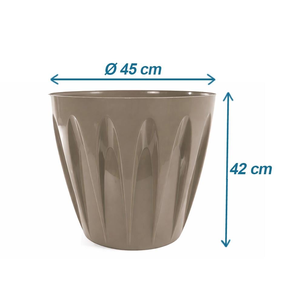 Serinova P007 Papatya Tekerlekli Büyük Boy Plastik Saksı 46 Litre | ID4752