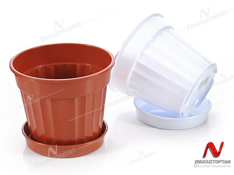 Serinova S204 Klasik Salon Çiçek ve Bitki Saksısı No:4 - 1.1 Litre | ID2871