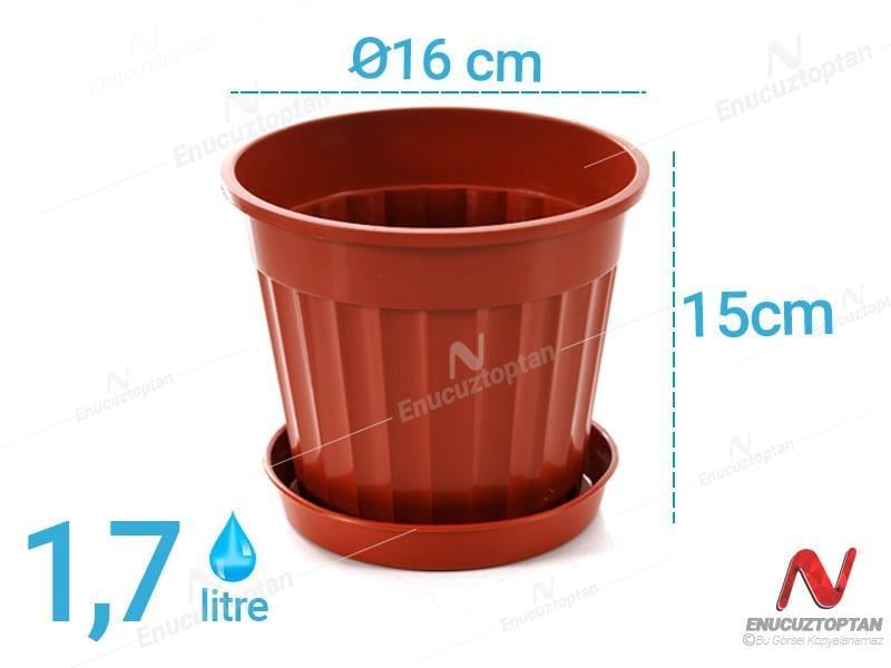 Serinova S205 Klasik Salon Çiçek ve Bitki Saksısı No:5 - 1.7 Litre | ID2872