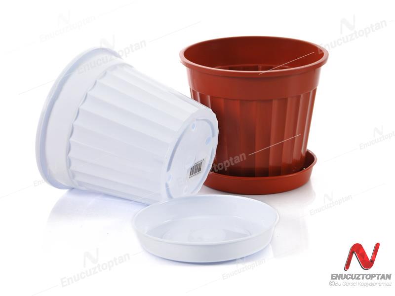 Serinova S206 Klasik Salon Çiçek ve Bitki Saksısı No:6 - 3 Litre | ID2873