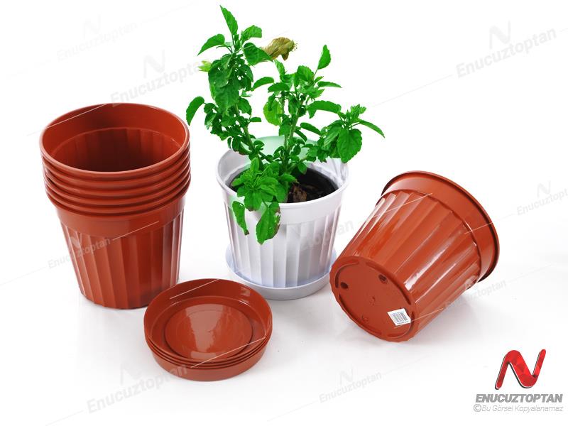 Serinova S207 Klasik Salon Çiçek ve Bitki Saksısı No:7 - 4 Litre | ID2874