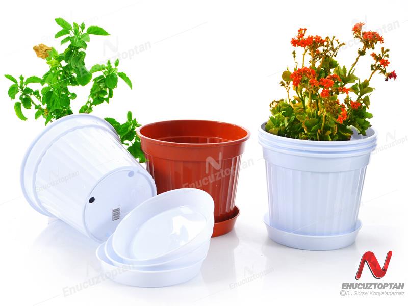 Serinova S208 Klasik Salon Çiçek ve Bitki Saksısı No:8 - 5.5 Litre | ID2875