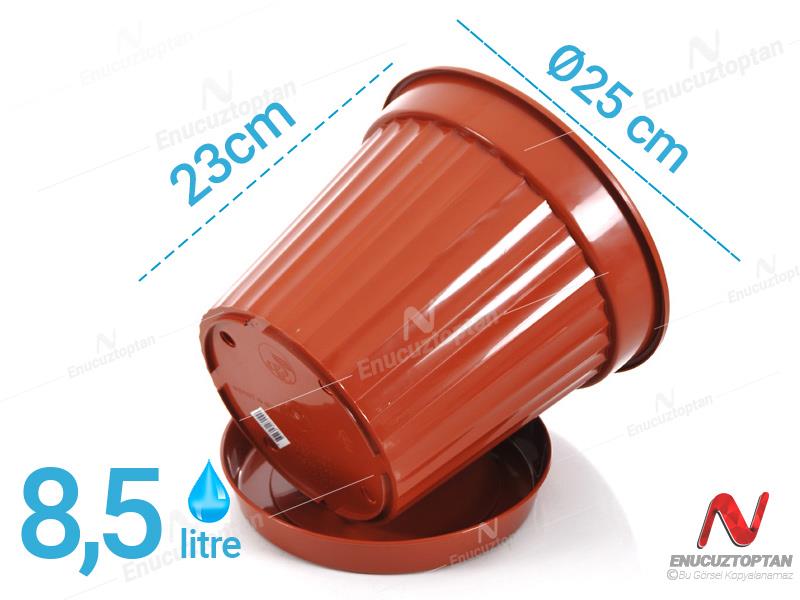 Serinova S209 Klasik Salon Çiçek ve Bitki Saksısı No:9 - 8.5 Litre | ID2876