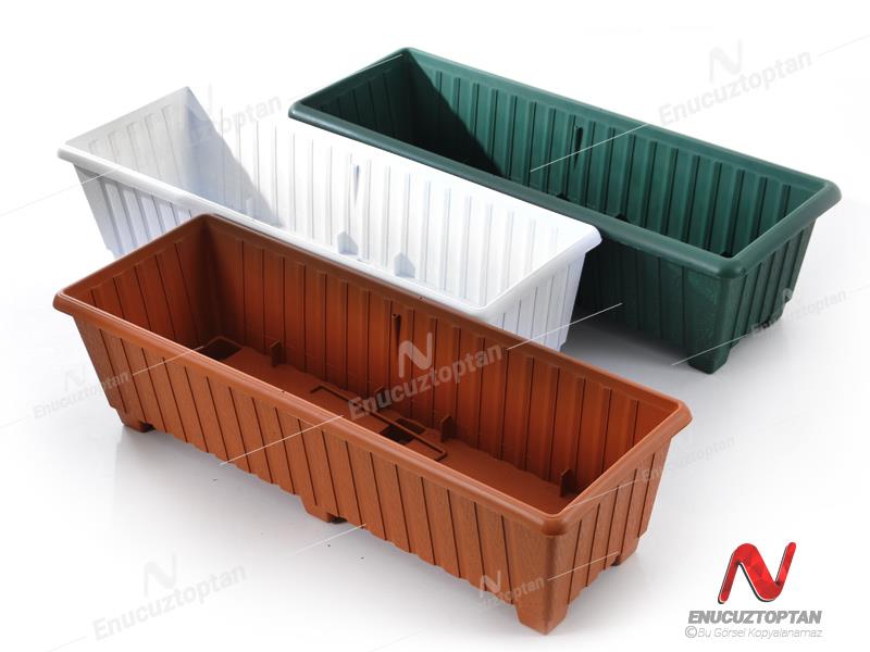 Serinova S230 Klasik Ayaklı Balkon Çiçek ve Bitki Saksısı 26 Litre | ID2877