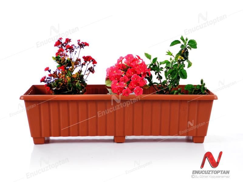 Serinova S230 Klasik Ayaklı Balkon Çiçek ve Bitki Saksısı 26 Litre | ID2877