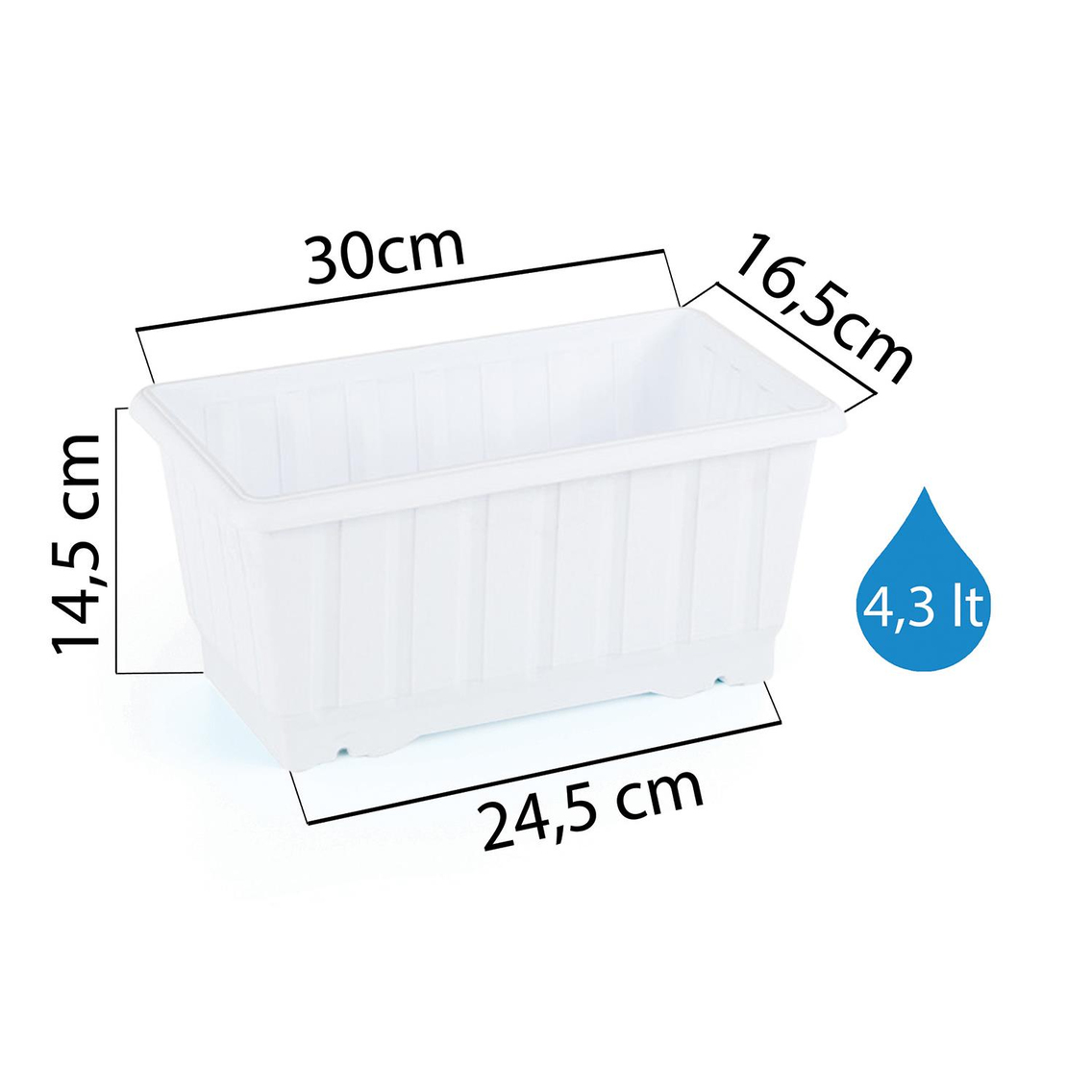 Serinova S231IA Klasik Askılı Balkon Saksı 4.3 Litre | ID2949