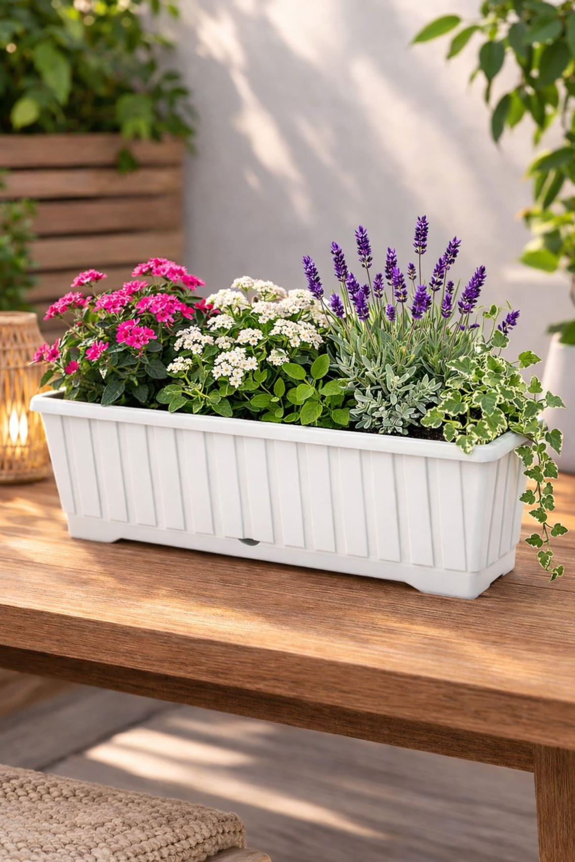 Serinova S232 Klasik Balkon Çiçek ve Bitki Saksısı No:2 - 7.4 Litre | ID2879