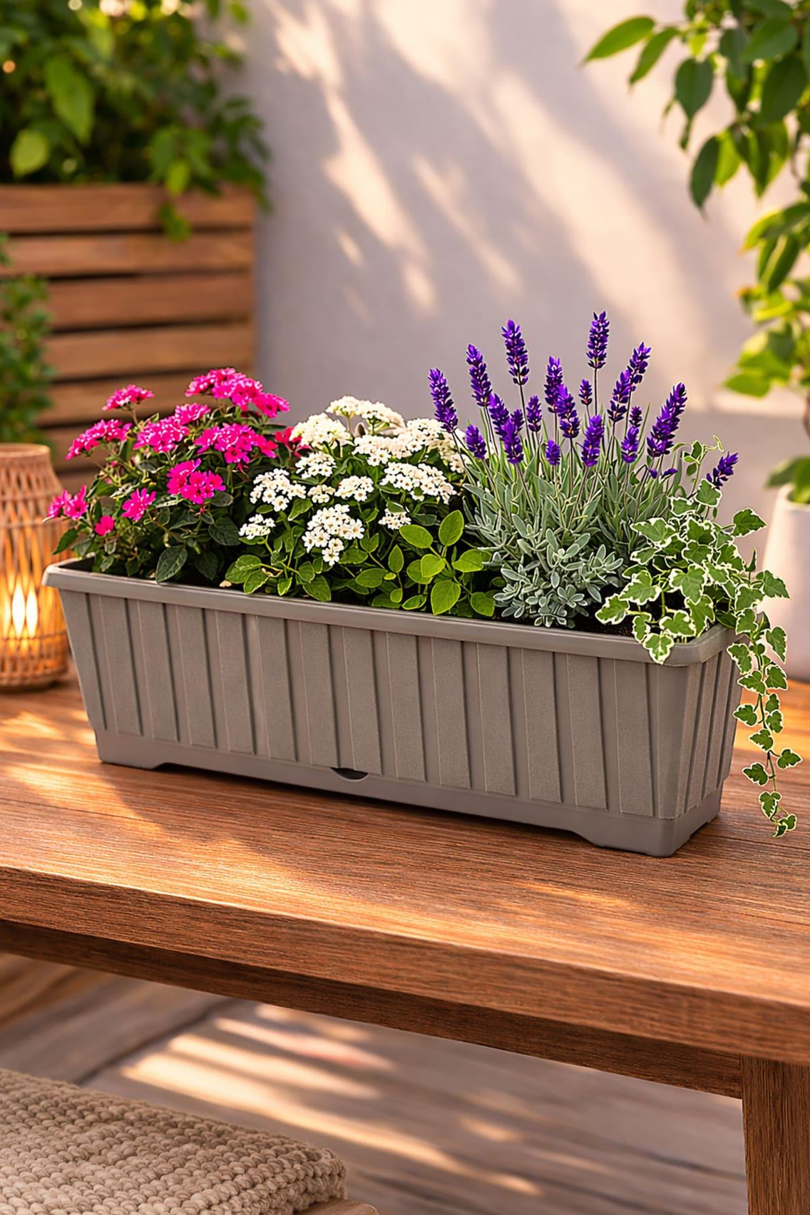 Serinova S232 Klasik Balkon Çiçek ve Bitki Saksısı No:2 - 7.4 Litre | ID2879