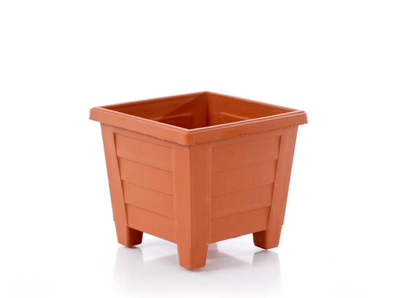Serinova S410 Kare Bitki Çiçek Saksısı Cam Balkon İç ve Dış Mekan No:2 2Litre | ID4747
