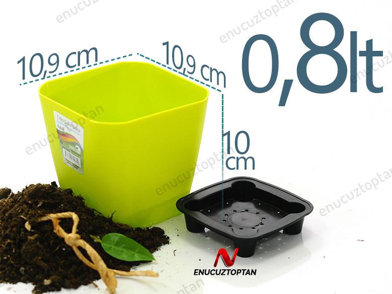Serinova SF01 Safir Kare Saksı 0.8 Litre | ID1358