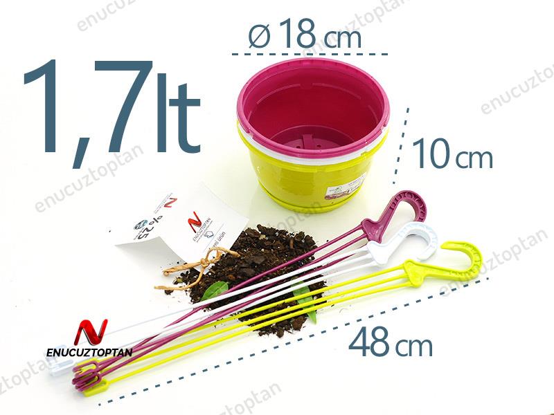 Serinova SM01 Askılı Safir Makrome Saksı 1.7 Litre | ID1438