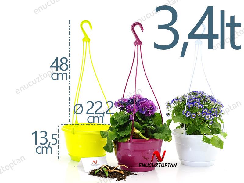 Serinova SM02 Askılı Safir Makrome Saksı 3.4 Litre | ID1439