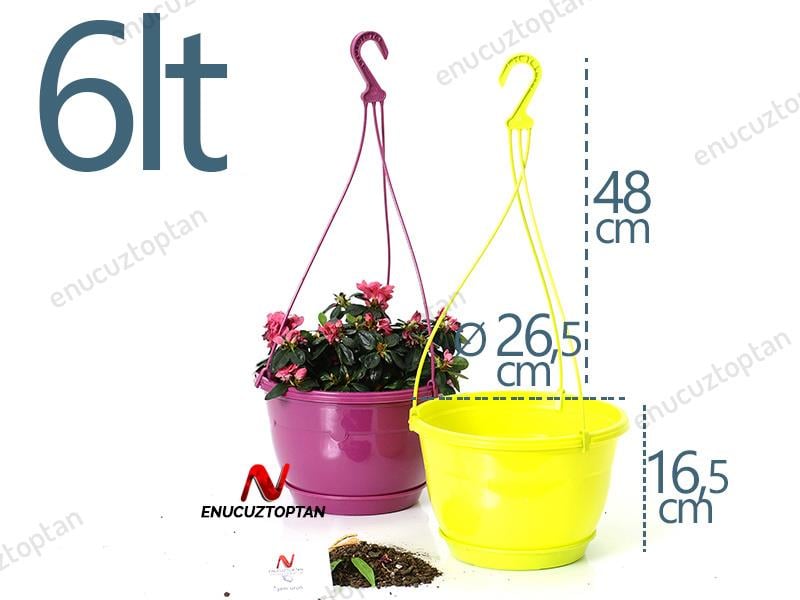 Serinova SM03 Askılı Safir Makrome Saksı 6 Litre | ID1440