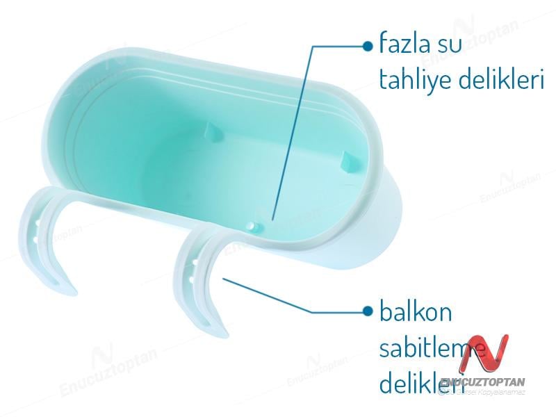 Serinova TOM2  Tombik Balkon Saksı No:2 - 6.5 Litre | ID2861