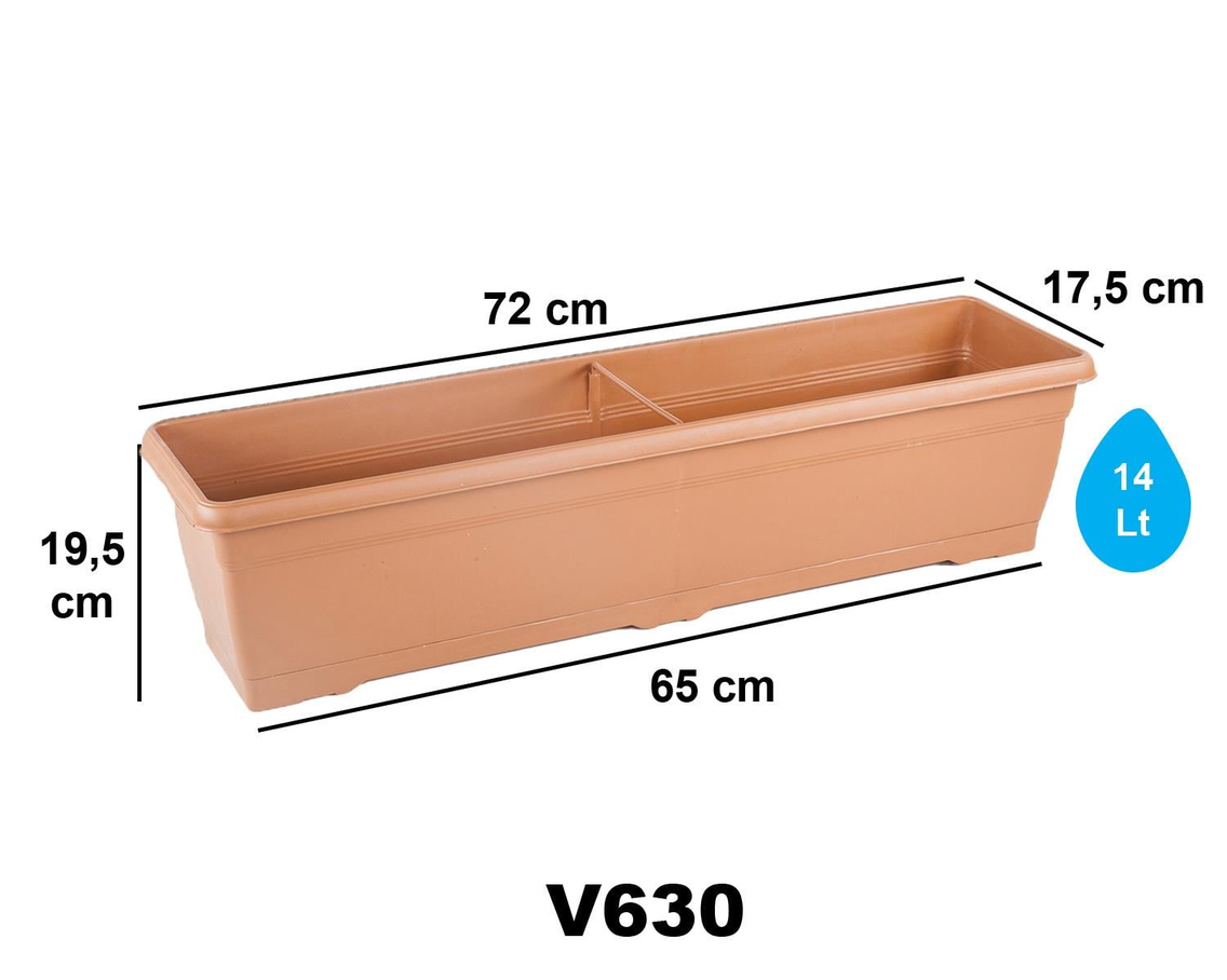 Serinova V630A Villa Balkon Askılı Saksı 14 Litre | ID1437
