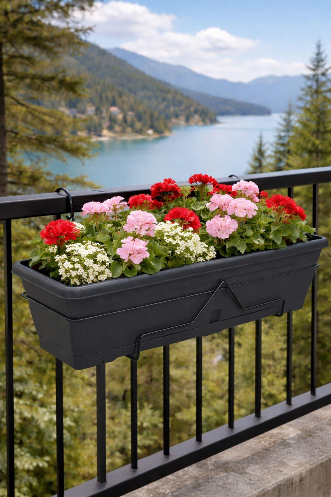 Serinova V630A Villa Balkon Askılı Saksı 14 Litre | ID1437