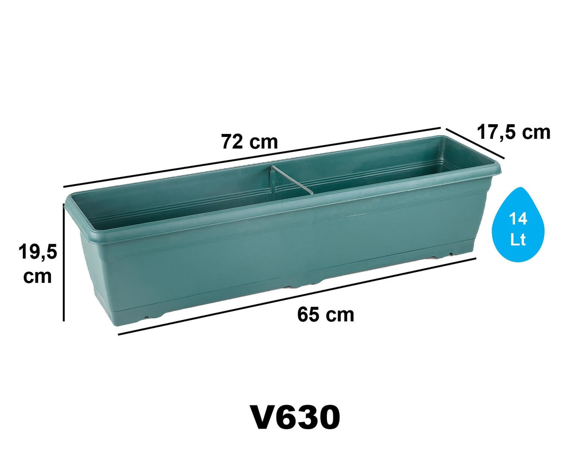 Serinova V630VA Villa Askılı Balkon Saksı 14 Litre | ID2948