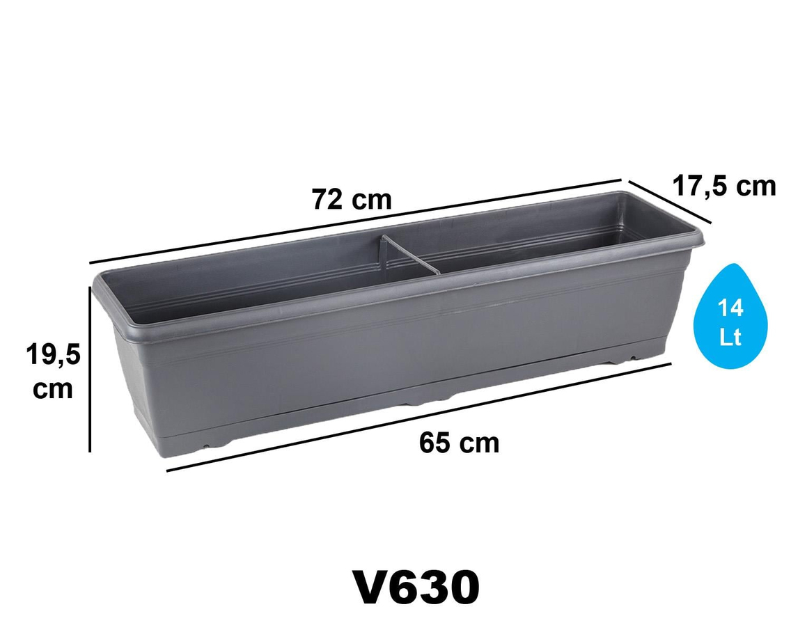 Serinova V630VA Villa Askılı Balkon Saksı 14 Litre | ID2948