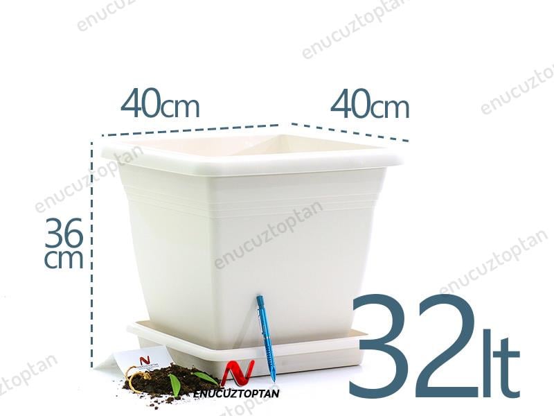 Serinova VK04 Villa Kare Dış Mekan Saksı No:4 - 32 Litre | ID1386
