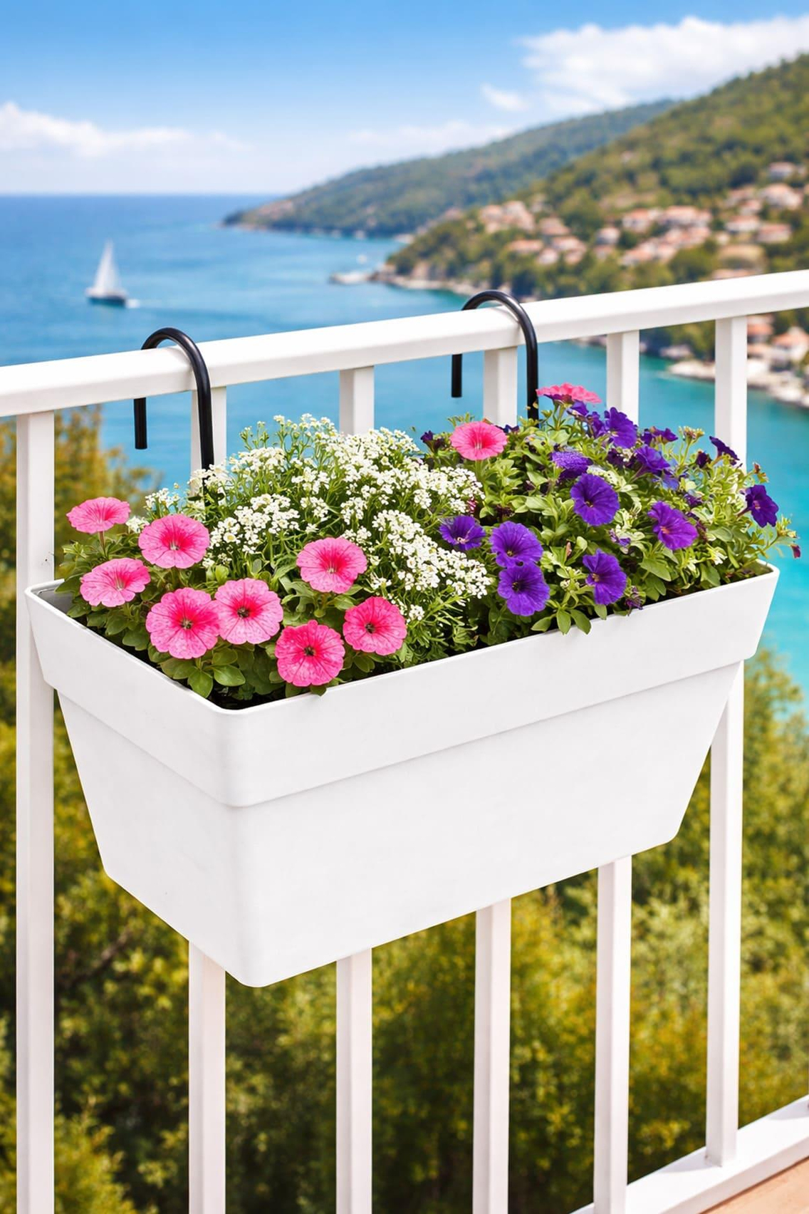 Serinova YB01VA Villa Askılı Yalı Balkon Saksı 6.5 Litre | ID5502 