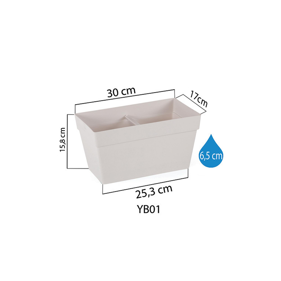 Serinova YB01VA Villa Askılı Yalı Balkon Saksı 6.5 Litre | ID5502 