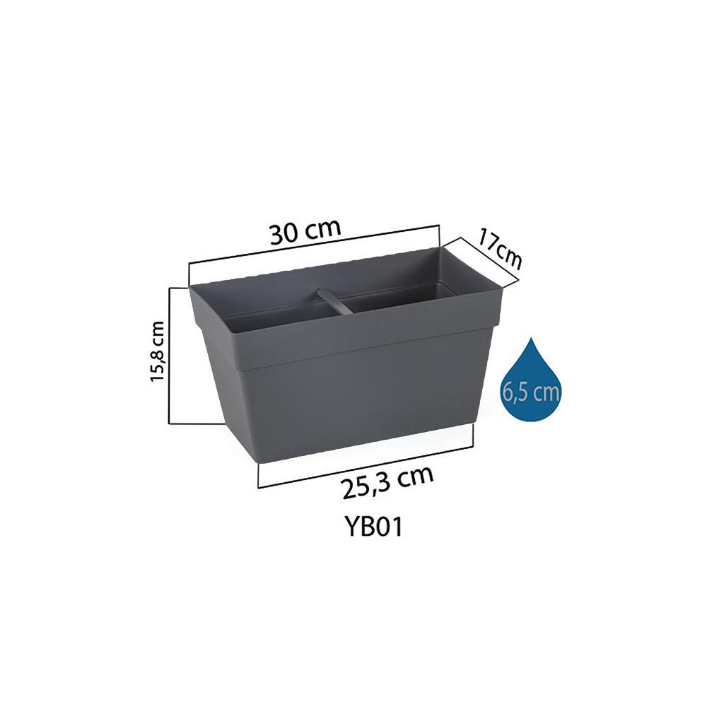Serinova YB01VA Villa Askılı Yalı Balkon Saksı 6.5 Litre | ID5502 