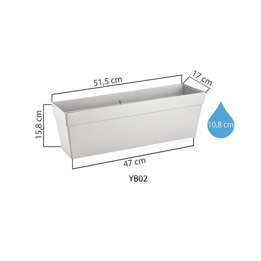 Serinova YB02A Askılı Yalı Balkon Saksı 10.8 Litre | ID5222