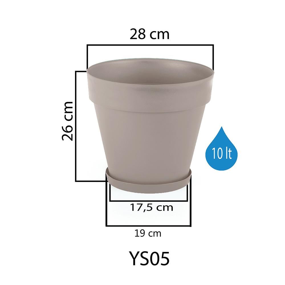 Serinova YS05 Yalı Saksı 10 Litre | ID1367