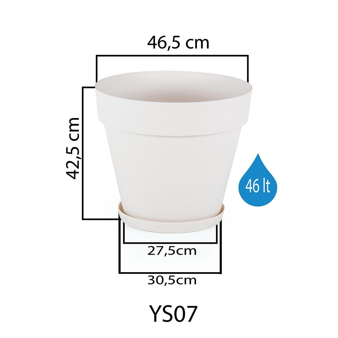 Serinova YS07 Yalı Saksı 46 Litre | ID1369
