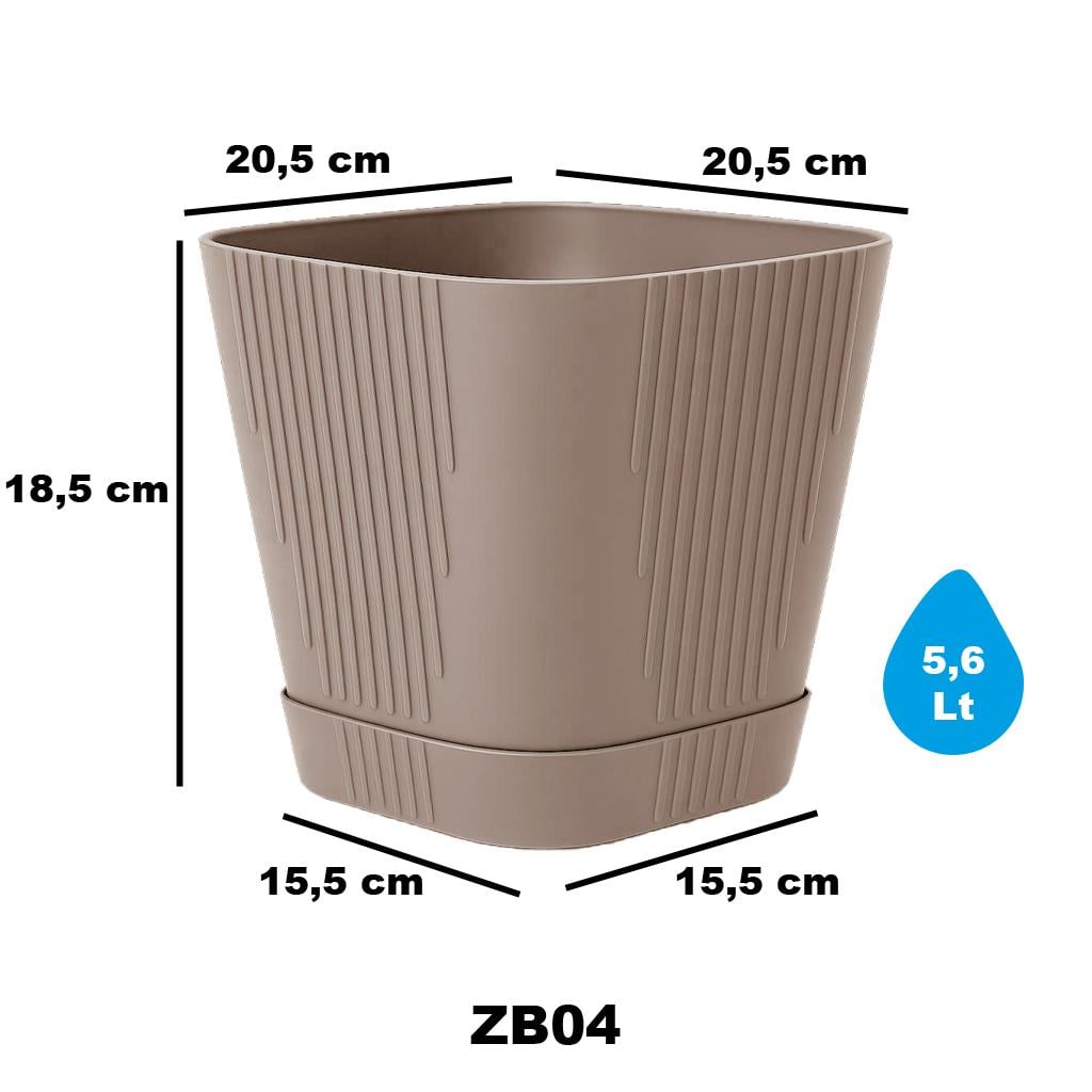 Serinova ZB04 Tabaklı Zambak Saksı 5,6 lt