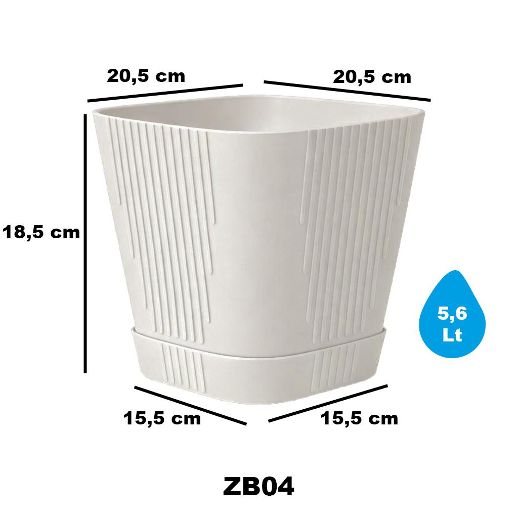 Serinova ZB04 Tabaklı Zambak Saksı 5,6 lt