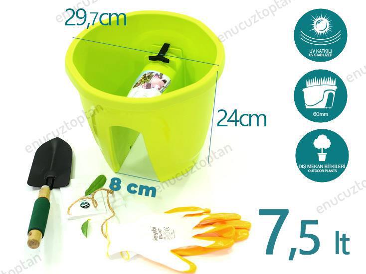 Serinova ZS01 Zümrüt Balkon Saksısı 7.5 Litre | ID1333