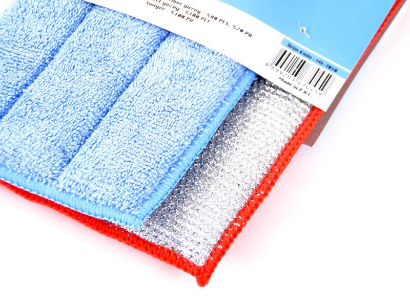 Spark MS7010 Mikrofiber Çift Taraflı Bulaşık Süngeri 19x12cm 2'li Set | ID3025