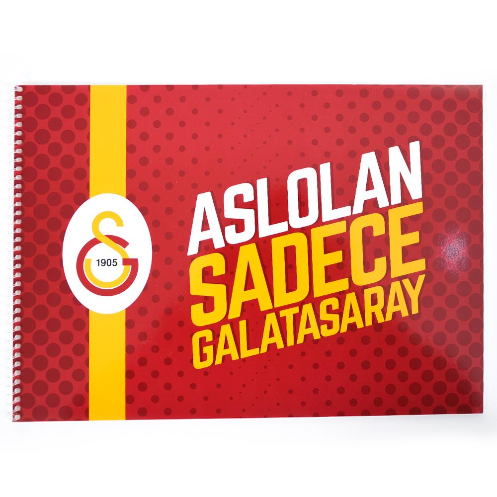 Spiralli Resim Defteri Galatasaray GS Lisanslı Küçük Boy Resim Defteri 17x24cm | ID5294
