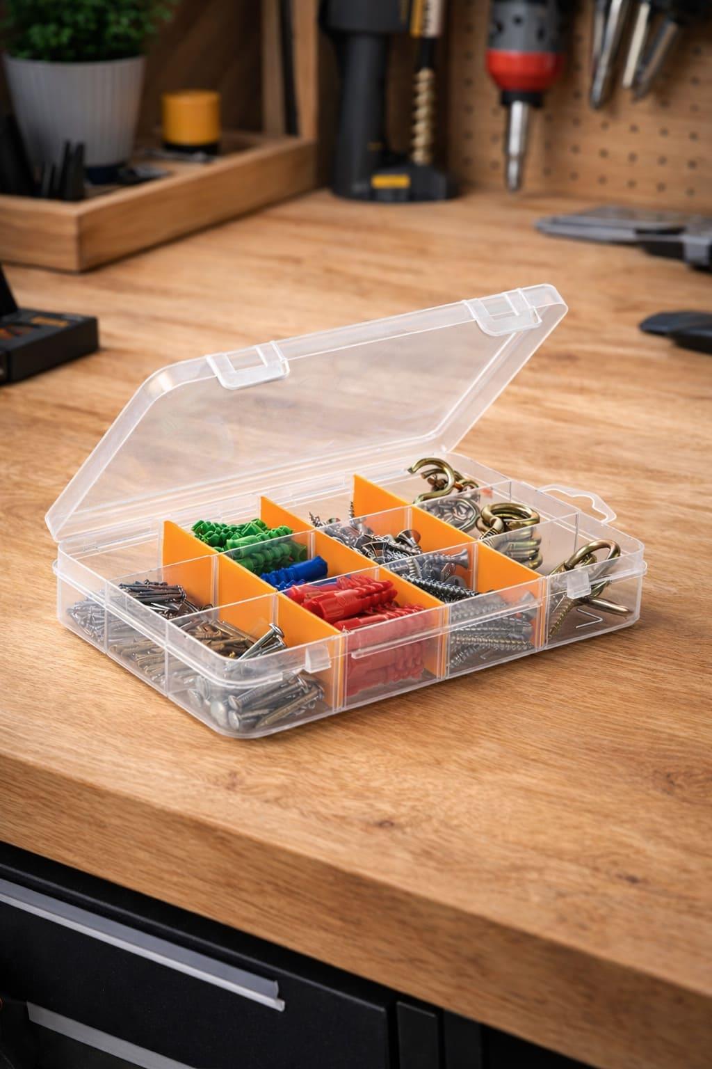 Super-Bag 12 Bölmeli Beta Organizer ve Vida, Çivi, Dübel Seti - ASR5004 | ID2495