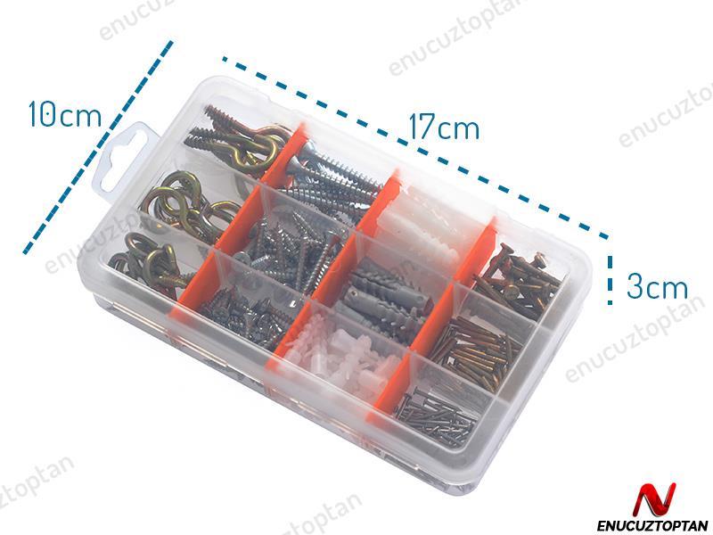 Super-Bag 12 Bölmeli Beta Organizer ve Vida, Çivi, Dübel Seti - ASR5004 | ID2495