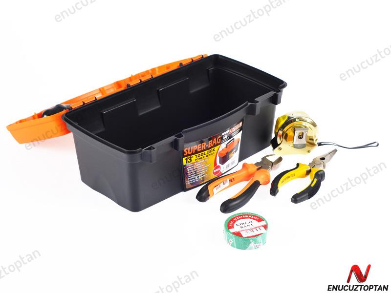 Super-Bag 13 inç Plastik Kilitli Takım-Alet Çantası - ASR2069 | ID1977