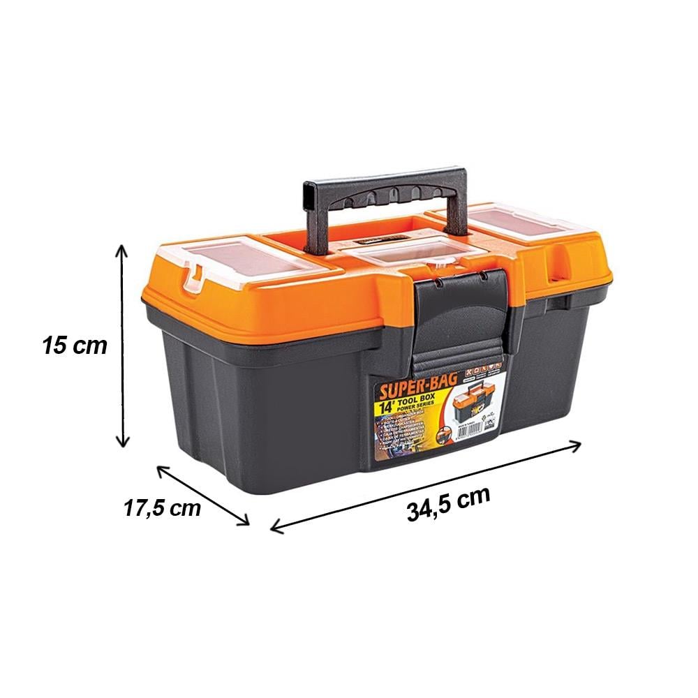 Super-Bag 14 inç Plastik Kilitli Takım-Alet Çantası - ASR2059 | ID1976