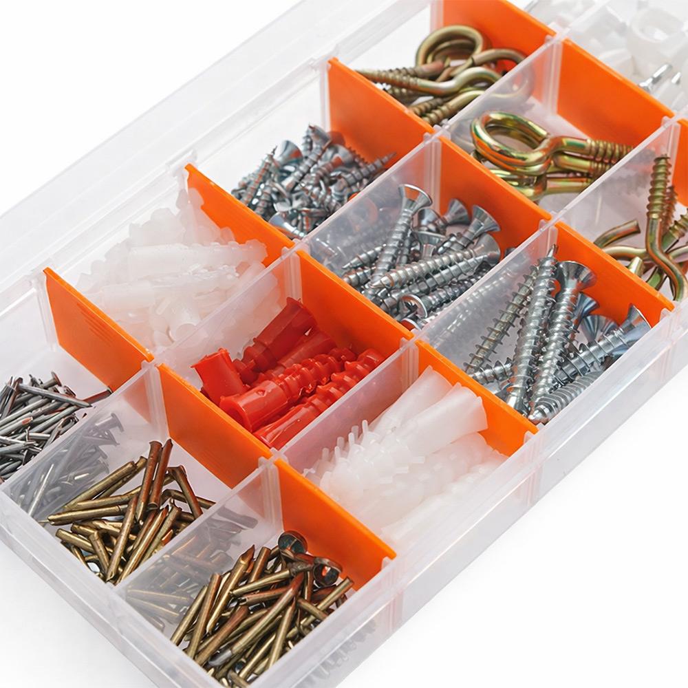 Super-Bag 15 Bölmeli Beta Organizer ve Vida, Çivi, Dübel Seti - ASR5005 | ID2497