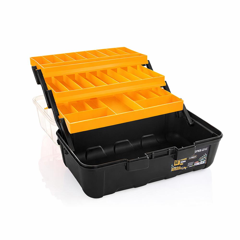 Super-Bag 16 inç Raflı Balıkçı Alet Takım Çantası ASR-5038 | ID4690