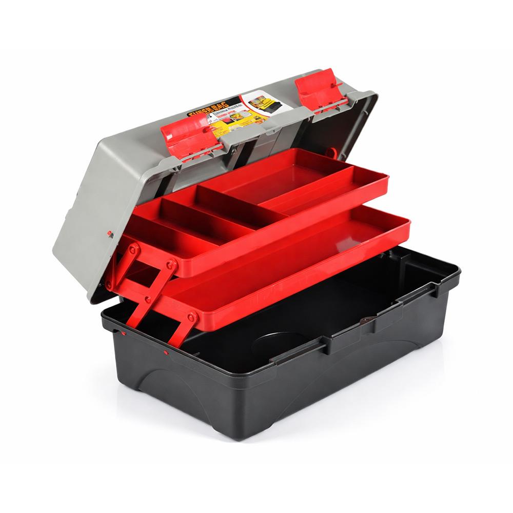 Super-Bag 17  Plastik Kilitli Raflı Takım-Alet Çantası - ASR2052 | ID2498