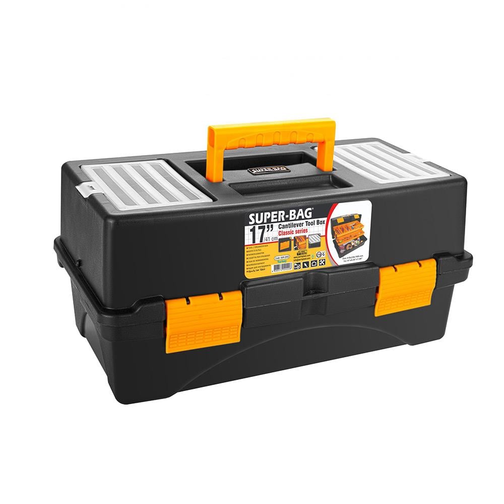 Super-Bag 17  Plastik Kilitli Raflı Takım-Alet Çantası - ASR2052 | ID2498