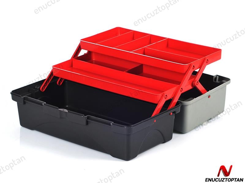 Super-Bag 17  Plastik Kilitli Raflı Takım-Alet Çantası - ASR2052 | ID2498