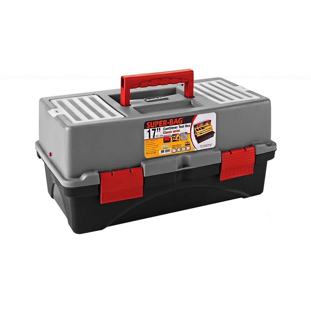 Super-Bag 17  Plastik Kilitli Raflı Takım-Alet Çantası - ASR2052 | ID2498