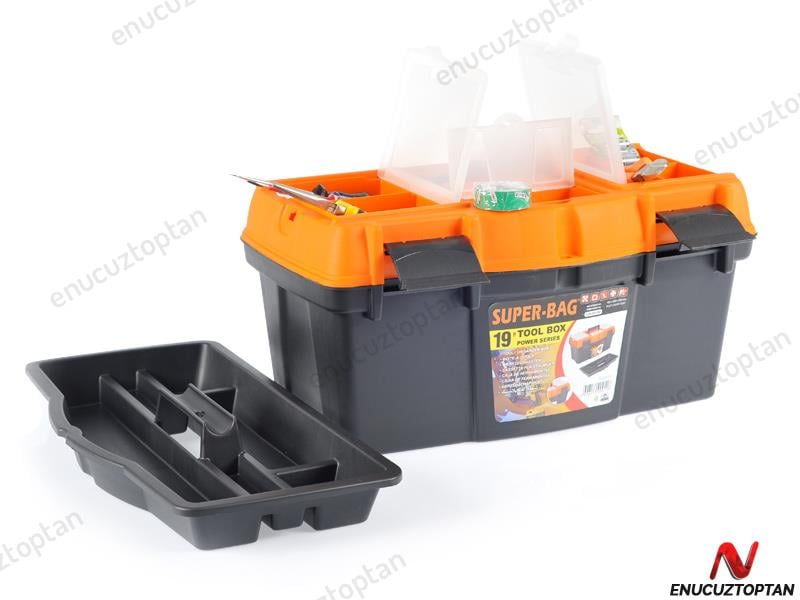 Super-Bag 19 inç Plastik Kilitli Takım-Alet Çantası - ASR2061 | ID1988