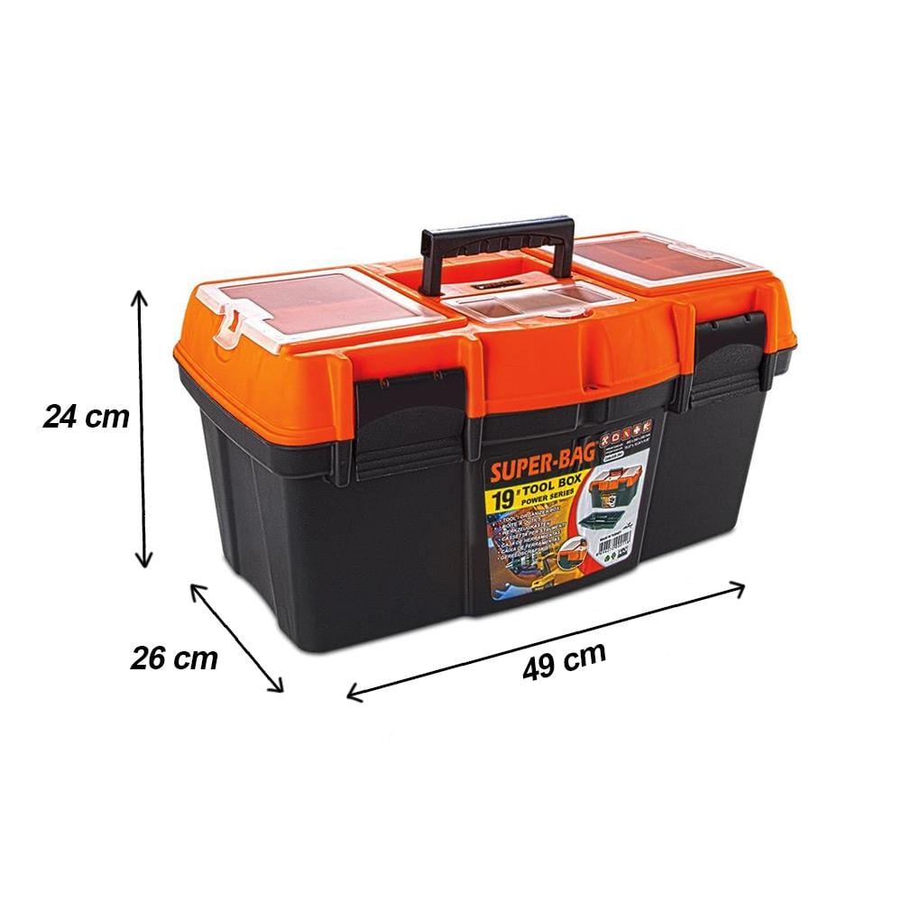 Super-Bag 19 inç Plastik Kilitli Takım-Alet Çantası - ASR2061 | ID1988