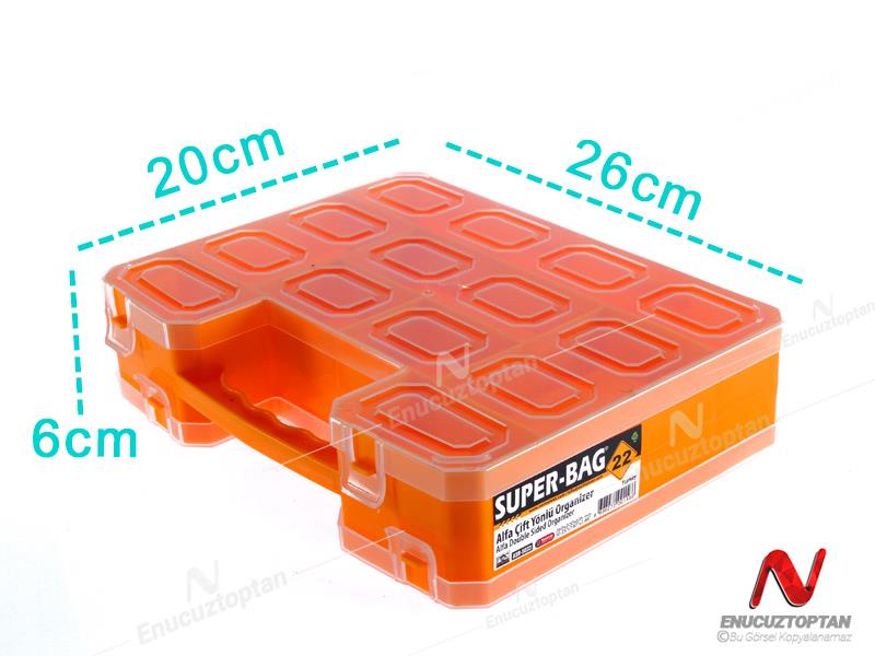 Super-Bag 22 Bölmeli Alfa Çift Taraflı Organizer Çanta - ASR5033 | ID3082
