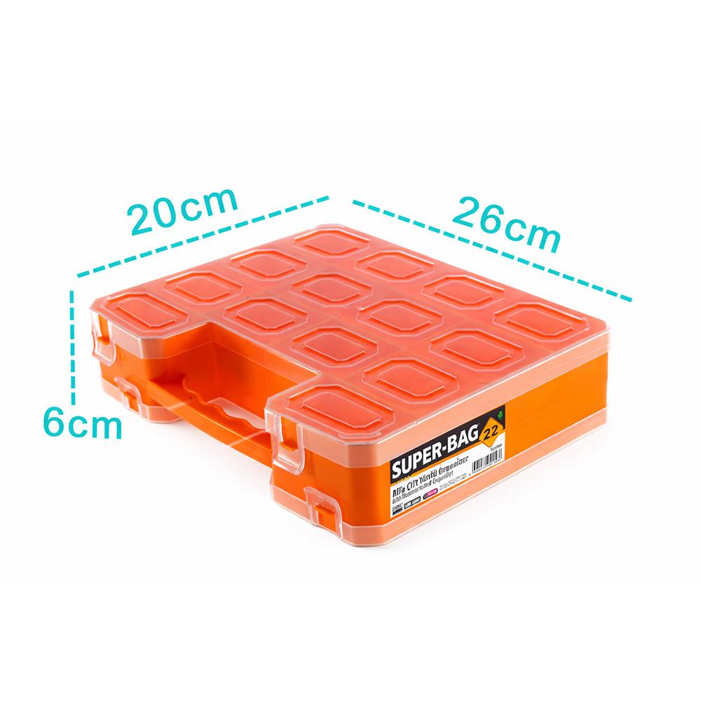 Super-Bag 22 Bölmeli Alfa Çift Taraflı Organizer Çanta - ASR5033 | ID3082